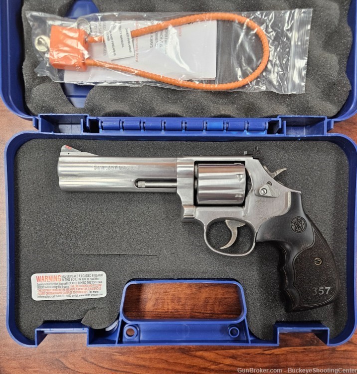 Smith & Wesson 686 Plus Deluxe 6" W/Unfluted Cylinder & Factory Box-img-0