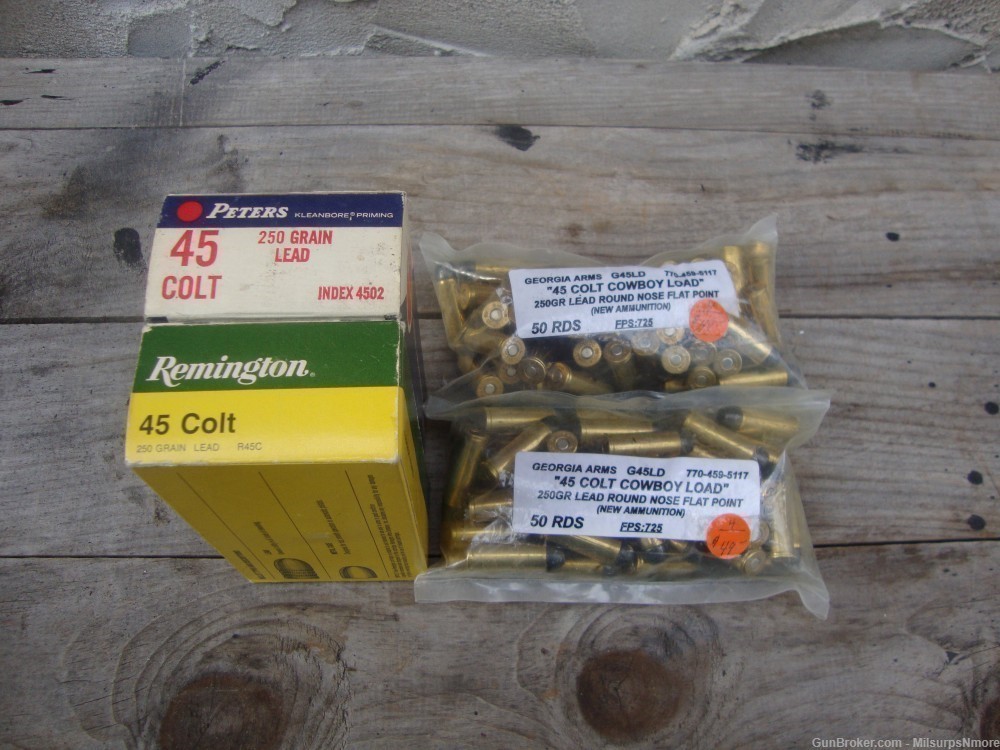 Nice Lot Of Assorted 45 Colt Ammo Cowboy Ammo 250 Grain Lead 200 Rounds -img-7