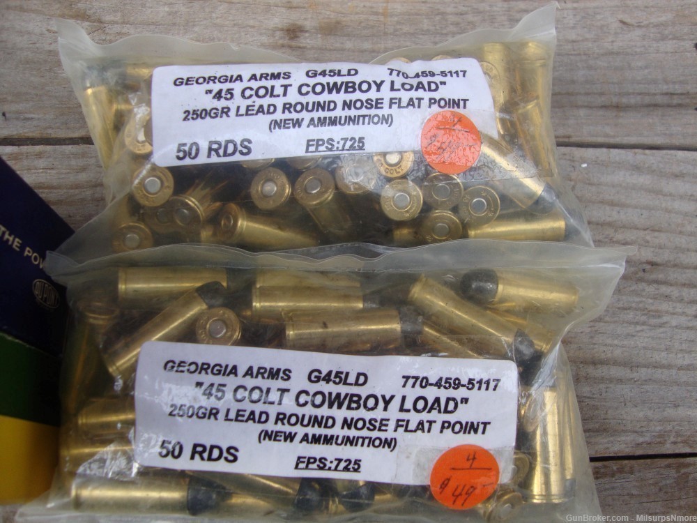 Nice Lot Of Assorted 45 Colt Ammo Cowboy Ammo 250 Grain Lead 200 Rounds -img-8