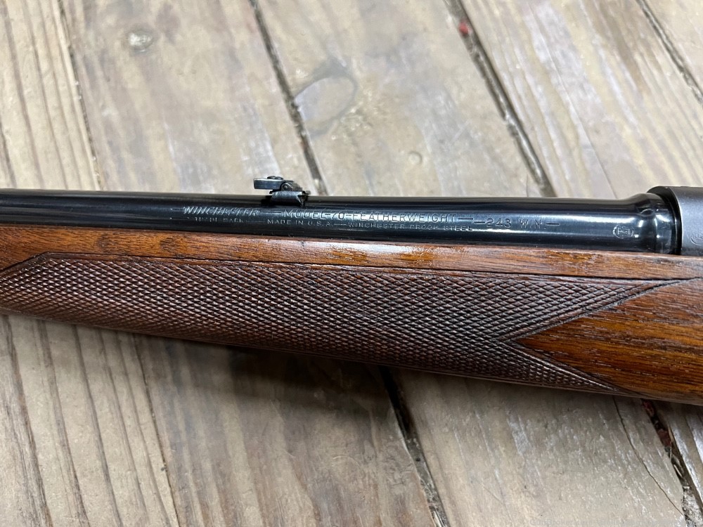 Winchester model 70 featherweight 243 win pre 64 22” bbl blued-img-9