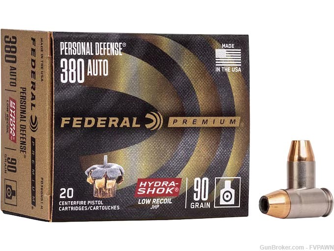 4 Boxes 80 Rds Federal Premium Personal Defense 380 ACP Ammo 90 Gr JHP-img-0