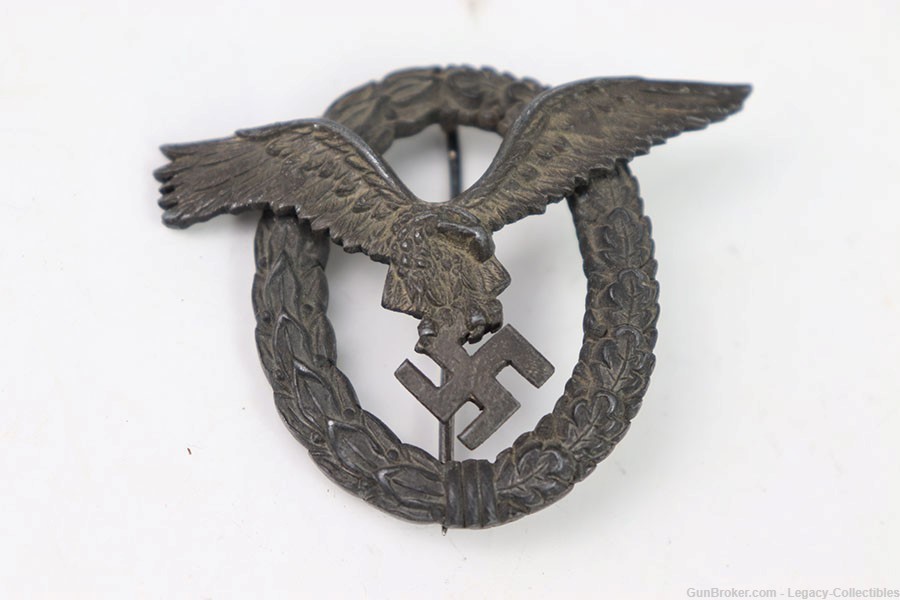 WWII Luftwaffe pilot badge. Marked C.E Juncker Berlin S.W68-img-0