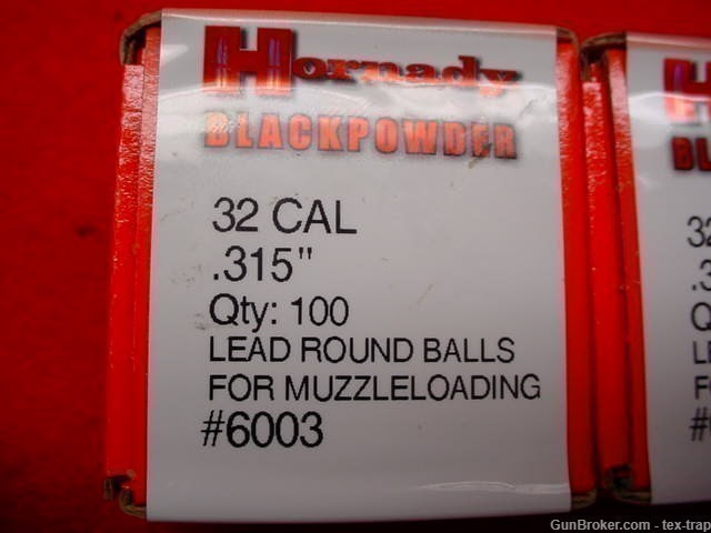 Hornady-#6003- .32 Cal Round Balls- Lot of 3- .315" Dia. - New !-img-1