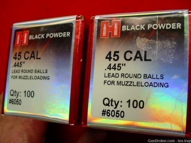 Hornady- #6050- .45 Cal. Round Balls- .445" Dia.- Lot of 2- New !-img-5
