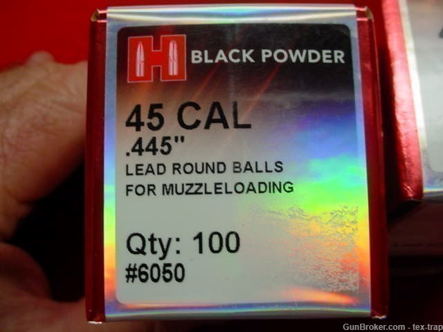 Hornady- #6050- .45 Cal. Round Balls- .445" Dia.- Lot of 2- New !-img-1
