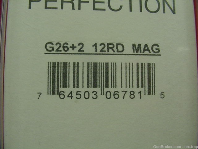 Factory Glock G26 9mm Magazine- 12 Rd.- New !-img-1