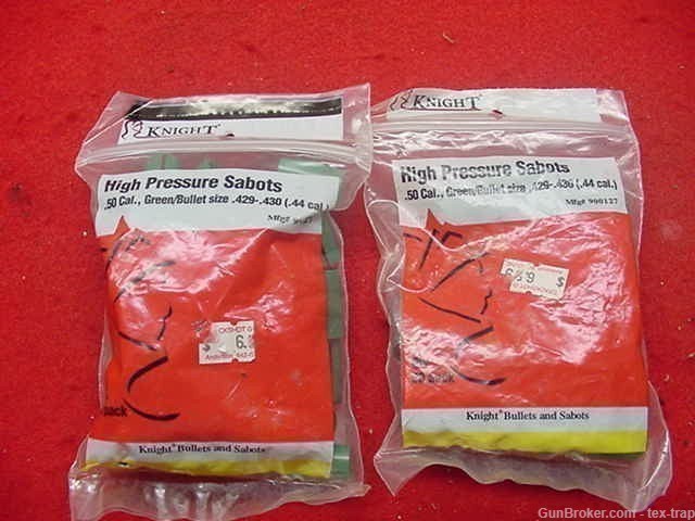 Knight High Pressure Sabots-.50Cal for .44 Cal. Bullet- Lot of 77 Total-New-img-0
