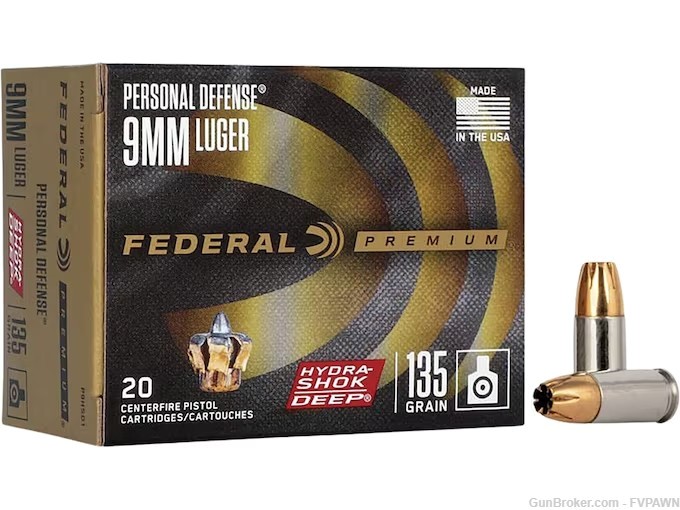 4 Boxes 80 Rds Federal Premium Personal Defense 9mm Luger Ammo 135 Gr JHP-img-0