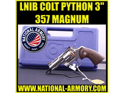 LNIB COLT PYTHON .357 MAG 3” BARREL 6 SHOT STAINLESS ** HUGE PRICE DROP *