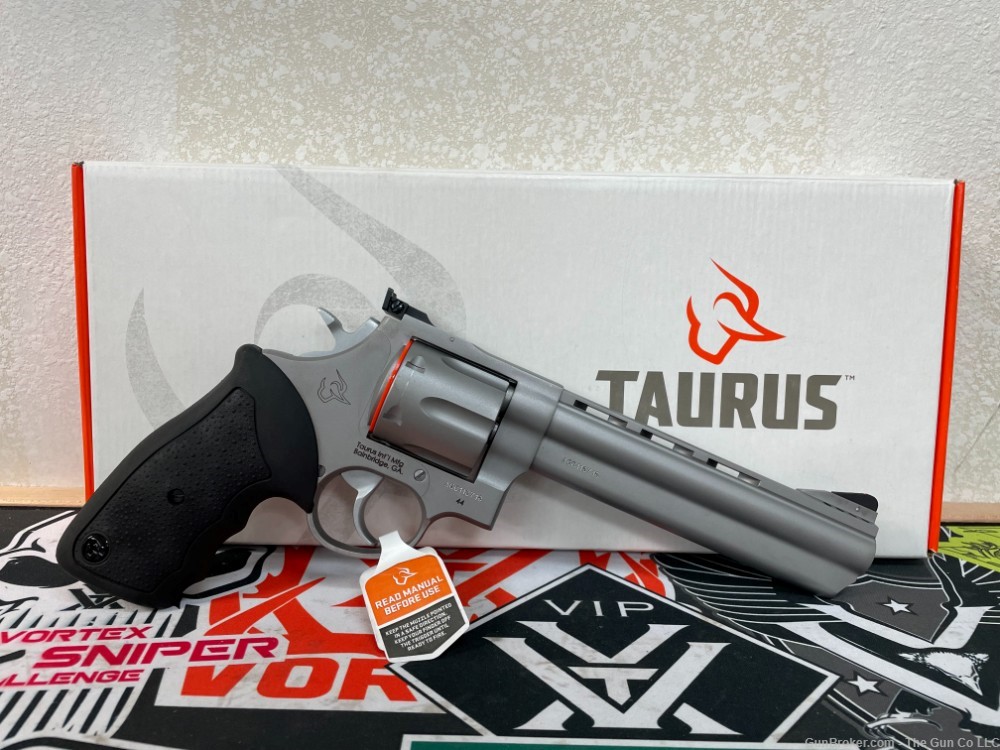 Taurus 2440069 44, 6.50" Ported Barrel, Stainless, Rubber Grip-img-1
