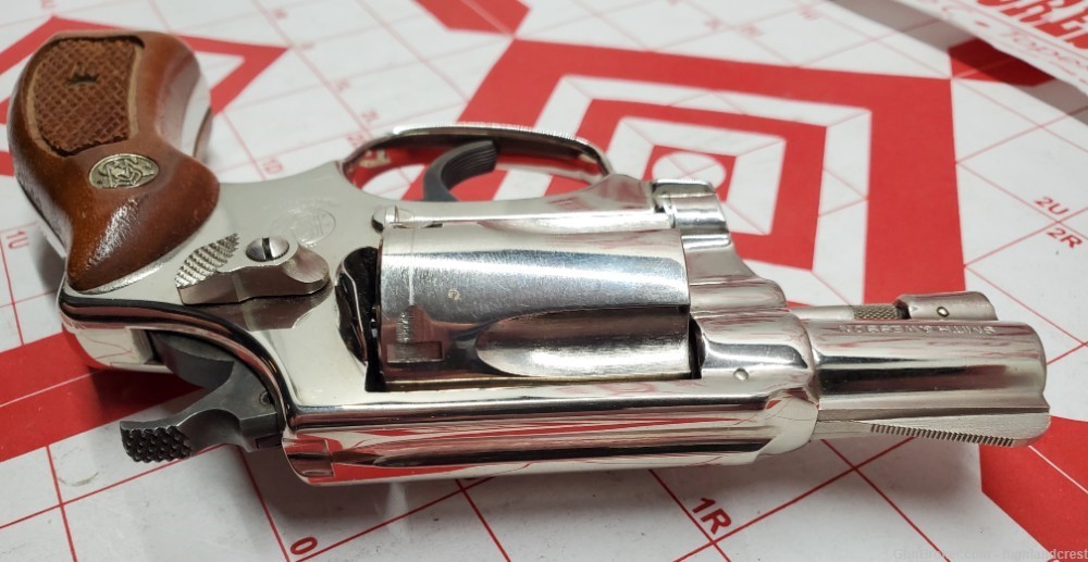 1981 Smith & Wesson 37 pinned  NoDash Airweight Nickel .38spl cracked frame-img-14