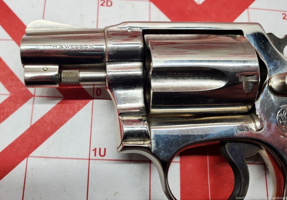 1981 Smith & Wesson 37 pinned  NoDash Airweight Nickel .38spl cracked frame-img-5