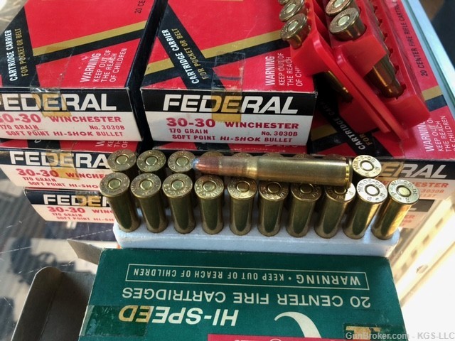 Lot of Federal & Remington 30-30 Winchester Ammo 180 Rounds-img-3