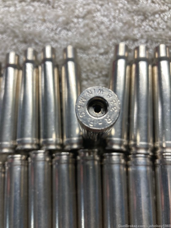 338 Winchester Magnum brass in nickel-img-0