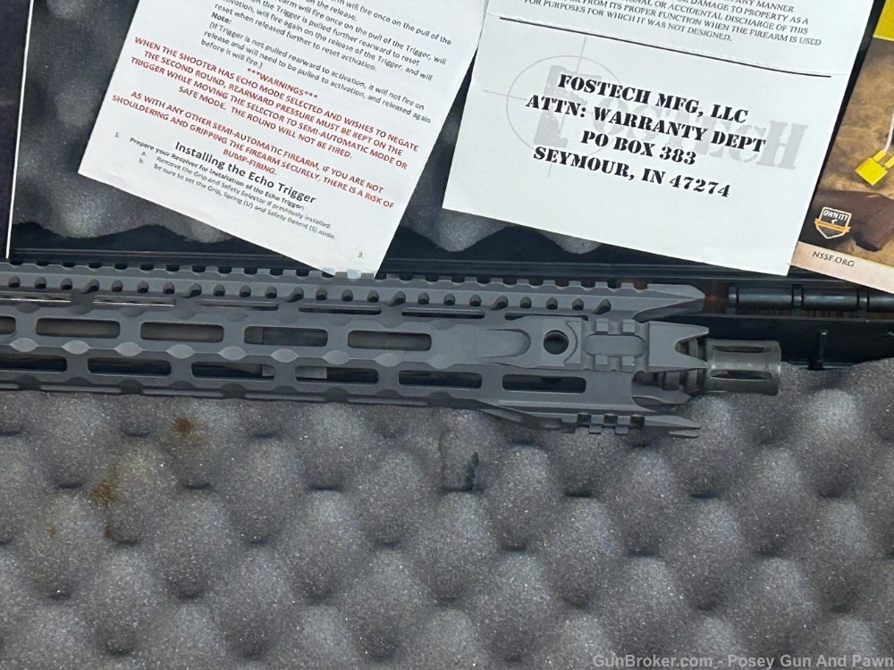 Like New Fostech 16" FLITE Elite 5.56 Lite Rifle Tungsten Fostech Trigger -img-6