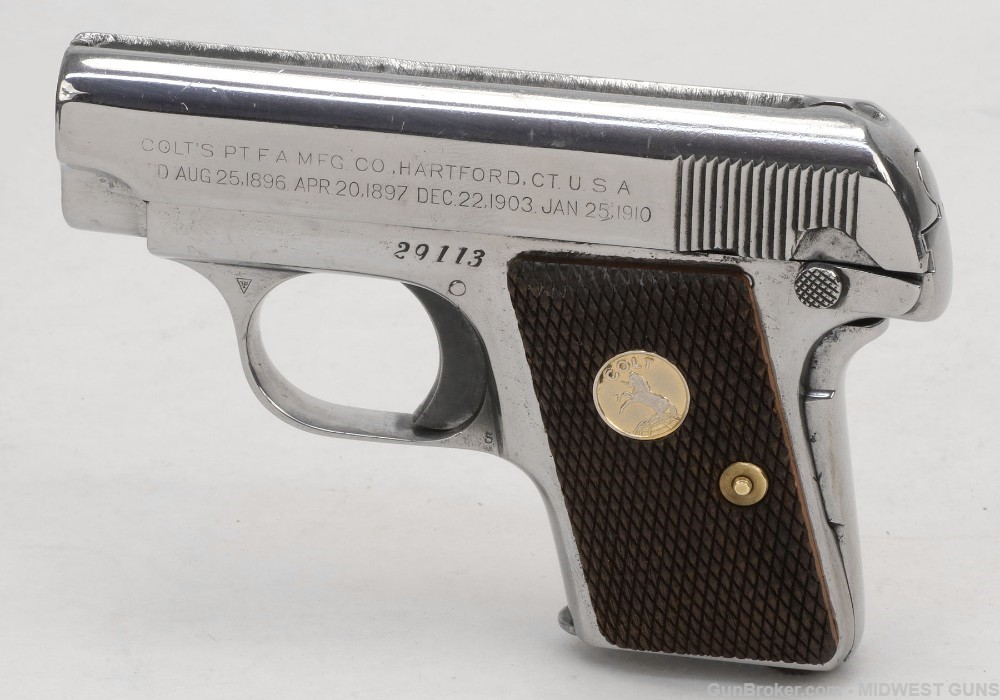 Colt 1908 Vest Pocket .25 ACP Pistol 1910-img-1