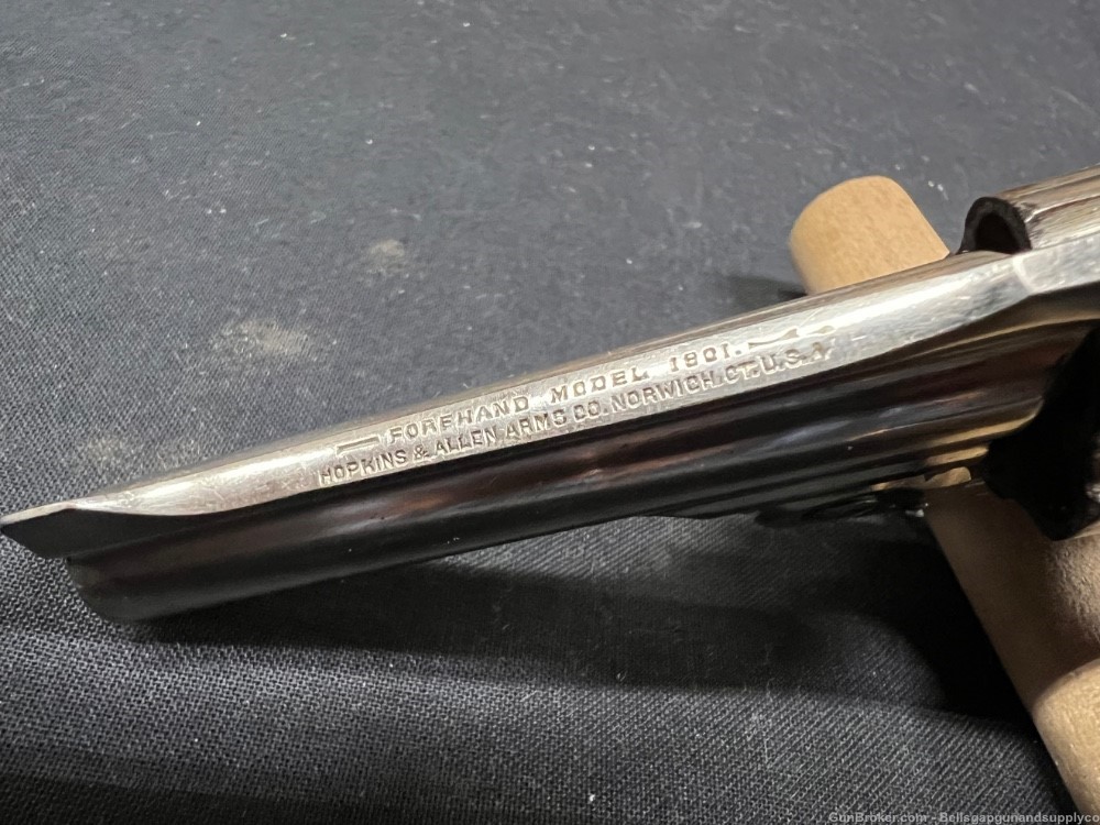 Hopkins & Allen Forehand model 1901 32 S&w 3” nickel C&R-img-6