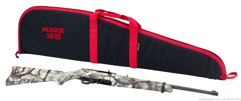 RUGER 10/22 CARBINE BLUED ALLOY FINISH GO WILD CAMO STOCK 18.5" BBL .22LR-img-0