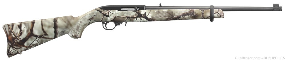 RUGER 10/22 CARBINE BLUED ALLOY FINISH GO WILD CAMO STOCK 18.5" BBL .22LR-img-1