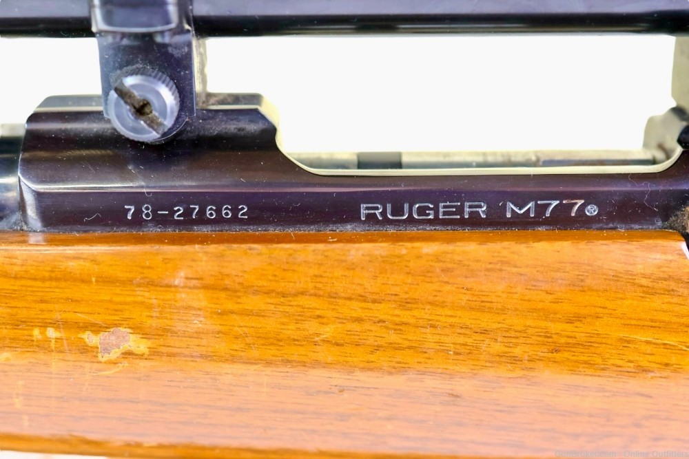 USED Ruger M77 22-250 Rem Bolt Action 24" 4+1 Wood Stock Scope Combo NO BOX-img-8