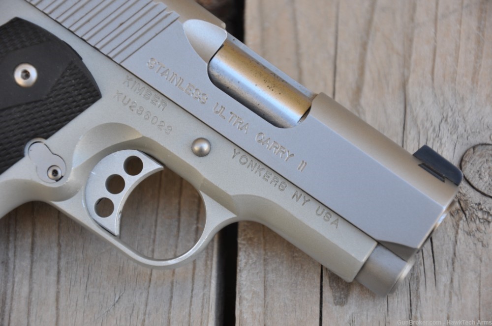 Kimber Stainless Ultra Carry II .45 ACP Compact 1911 w/ Box, Mags, Papers-img-4