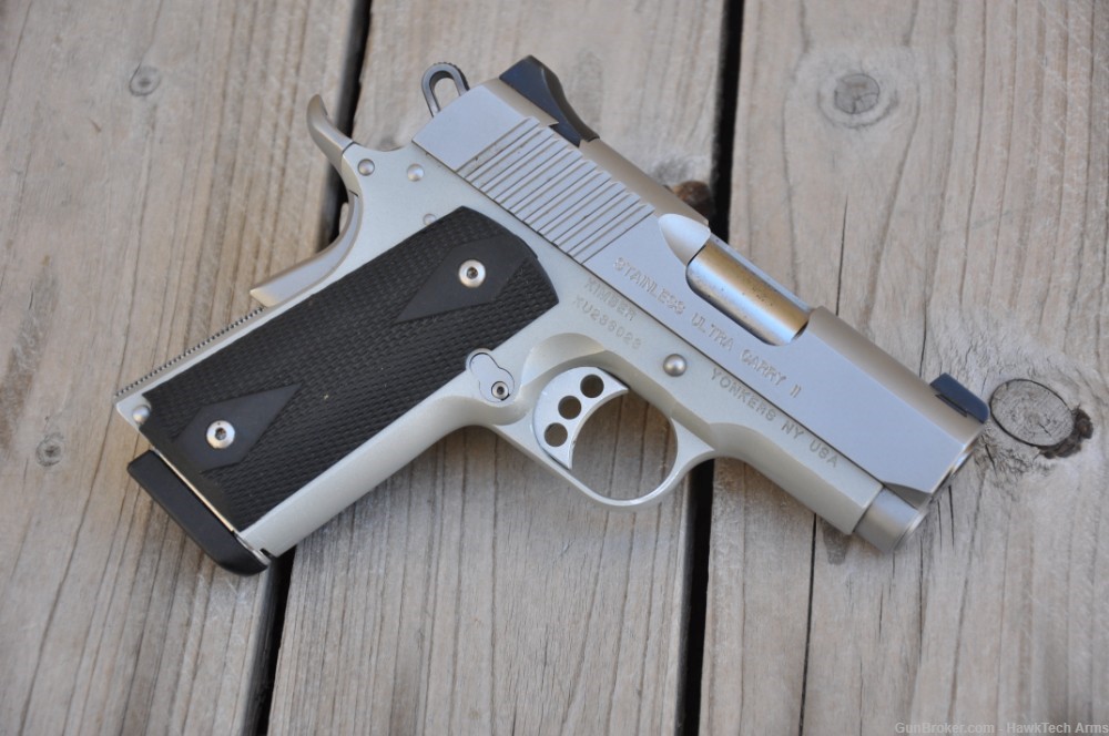 Kimber Stainless Ultra Carry II .45 ACP Compact 1911 w/ Box, Mags, Papers-img-0
