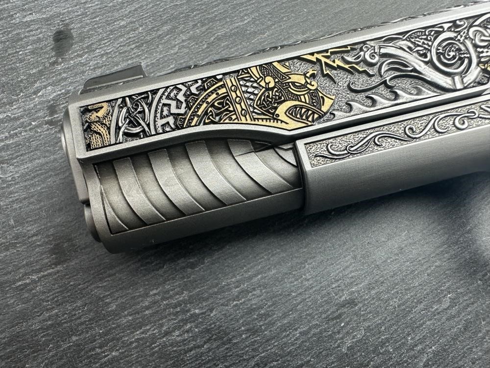 FACTORY 2ND - Kimber 1911 Custom Engraved Viking Warrior AAA by Altamont-img-1