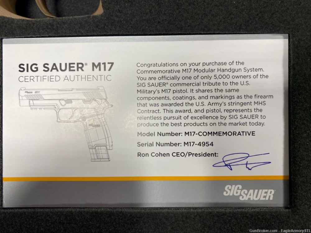 UNFIRED Sig Sauer P320-M17-Commemorative M17-COMMEMORATIVE-img-1