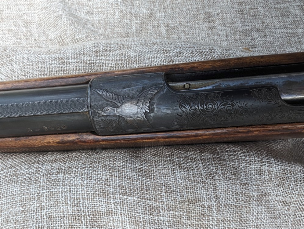 Mossberg bolt action .410 Model 183D engraved, checkered, vent rib-img-22