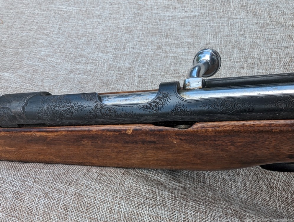 Mossberg bolt action .410 Model 183D engraved, checkered, vent rib-img-24