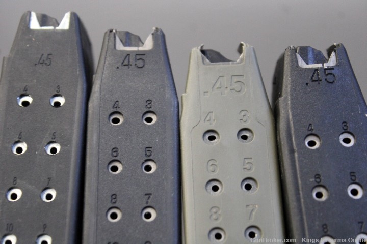 Lot of 5 Used Glock Pattern .45 ACP High Capacity Magazines Item P-300-img-6
