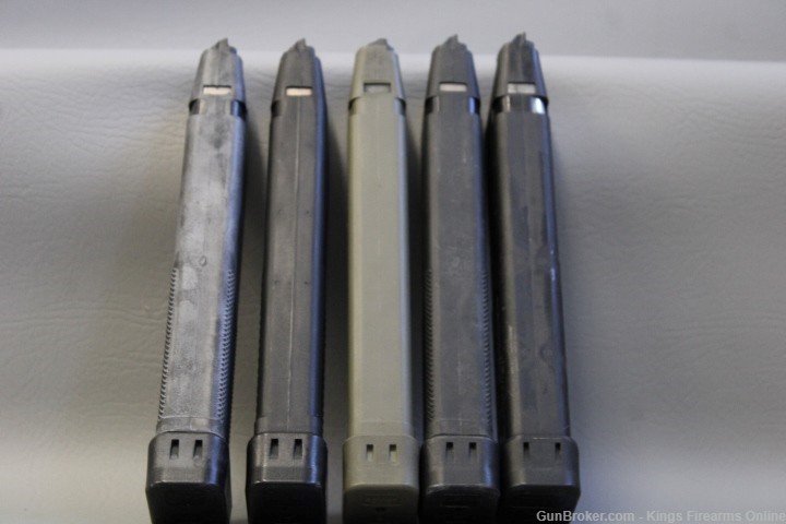 Lot of 5 Used Glock Pattern .45 ACP High Capacity Magazines Item P-300-img-2
