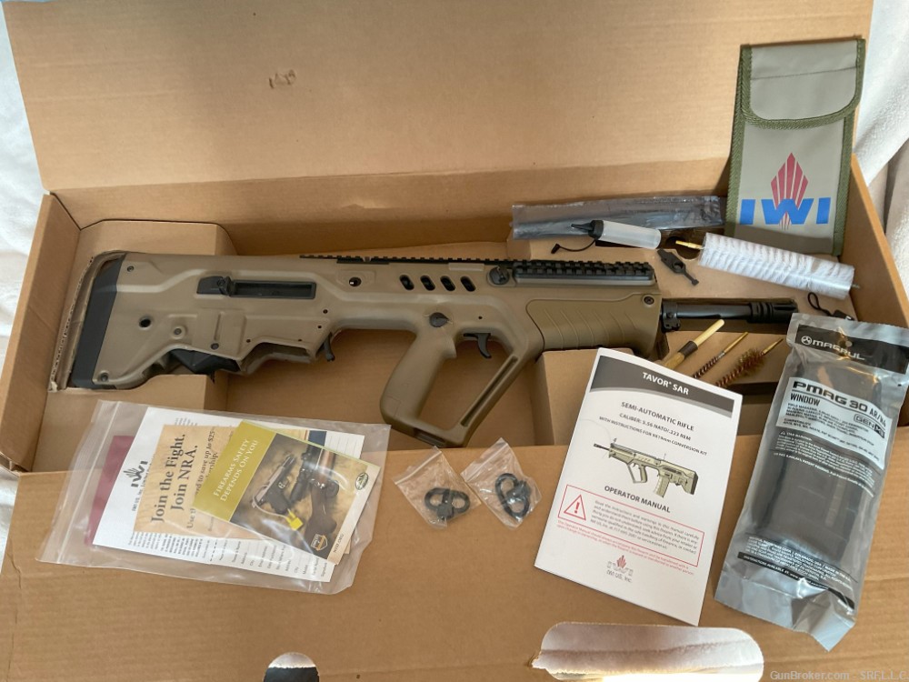 IWI Tavor SAR FDE-18 5.56mm Bullpup Rifle w/ 30-rd Mag and Accessories-img-1