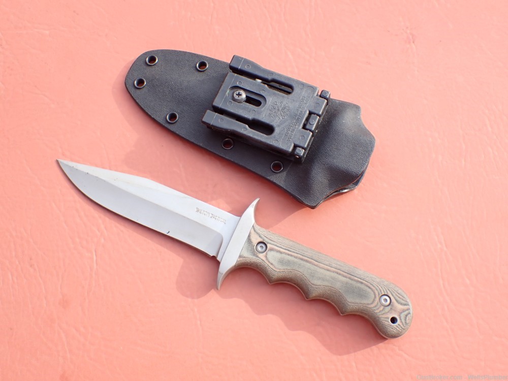 WILSON COMBAT TACTICAL FIGHTER MODEL 1 INTEGRAL KNIFE WITH SCABBARD-img-2