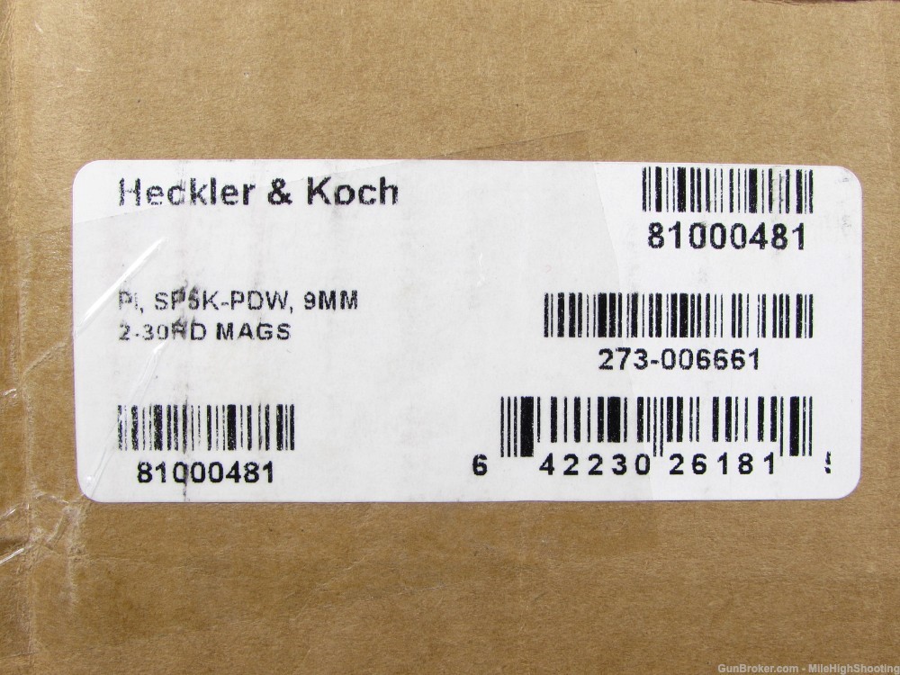 BLEM: Heckler & Koch HK SP5K-PDW 9mm w/ 2x 30-rd mags & Soft Case 81000481 -img-23