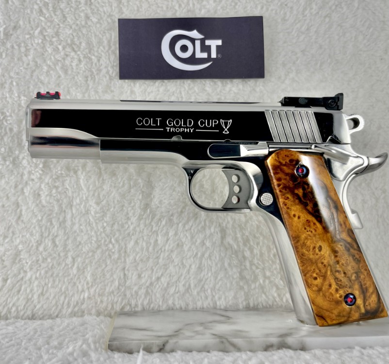 GORGOUS BRIGHT POLISHED CUSTOM Colt Trophy 45 ACP!-img-0