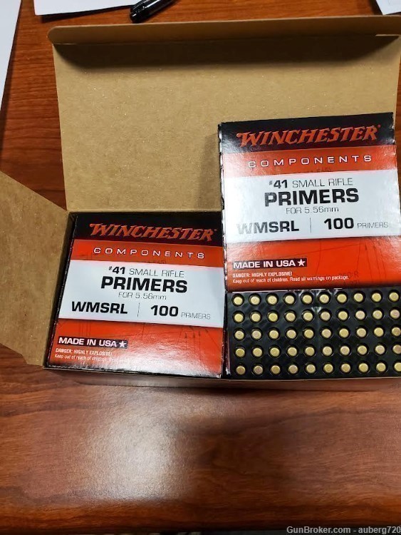 WINCHESTER WMSRL #41 SMALL RIFLE PRIMERS 1000L *FREE SHIP*REDUCED PRICE**-img-1