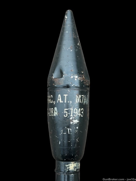WW2 US Bazooka m7 Practice Round dummy inert rocket m7a1 WWII 1943 grenade -img-4