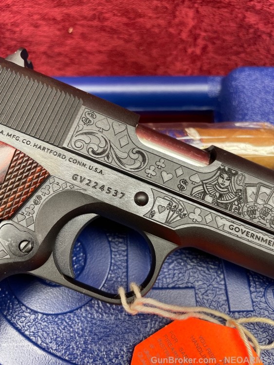 NIB Colt 1911 Government 45 acp Stunning Engraved Gambler!-img-13