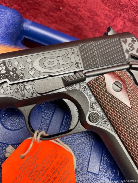 NIB Colt 1911 Government 45 acp Stunning Engraved Gambler!-img-4