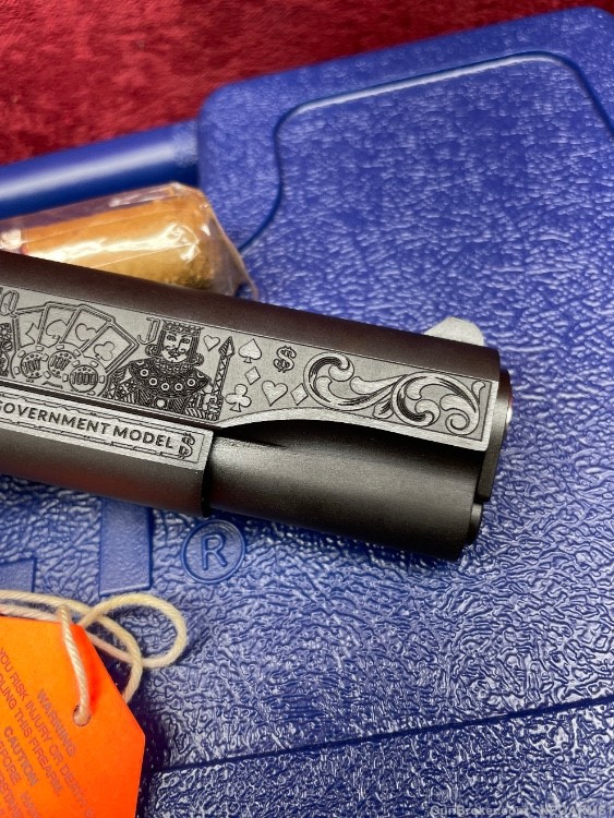 NIB Colt 1911 Government 45 acp Stunning Engraved Gambler!-img-7