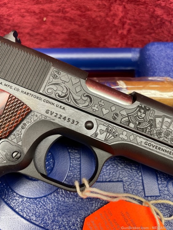 NIB Colt 1911 Government 45 acp Stunning Engraved Gambler!-img-9
