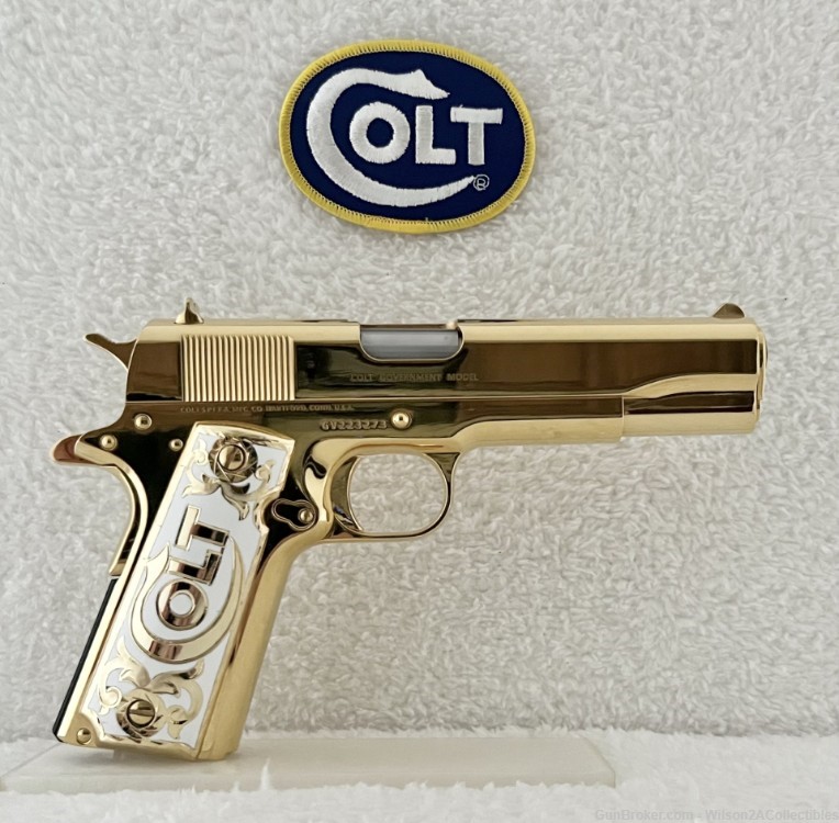 STUNNING 14K GOLD PLATED Seattle Engraving COLT 45ACP!-img-0