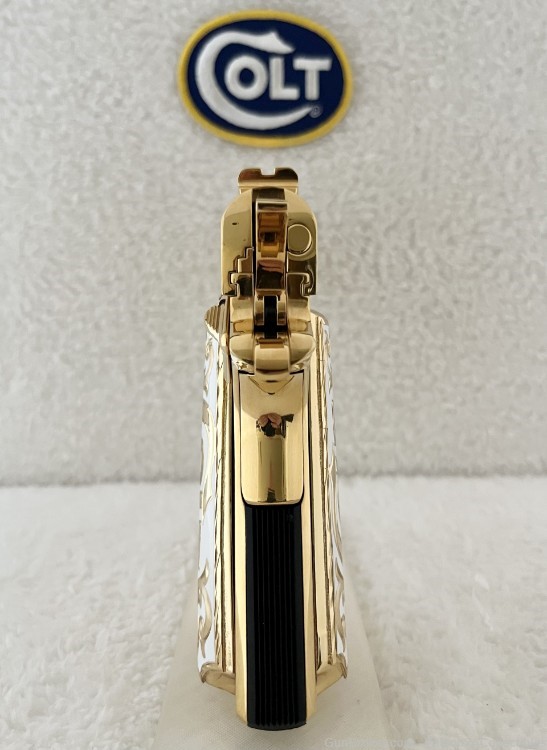 STUNNING 14K GOLD PLATED Seattle Engraving COLT 45ACP!-img-3