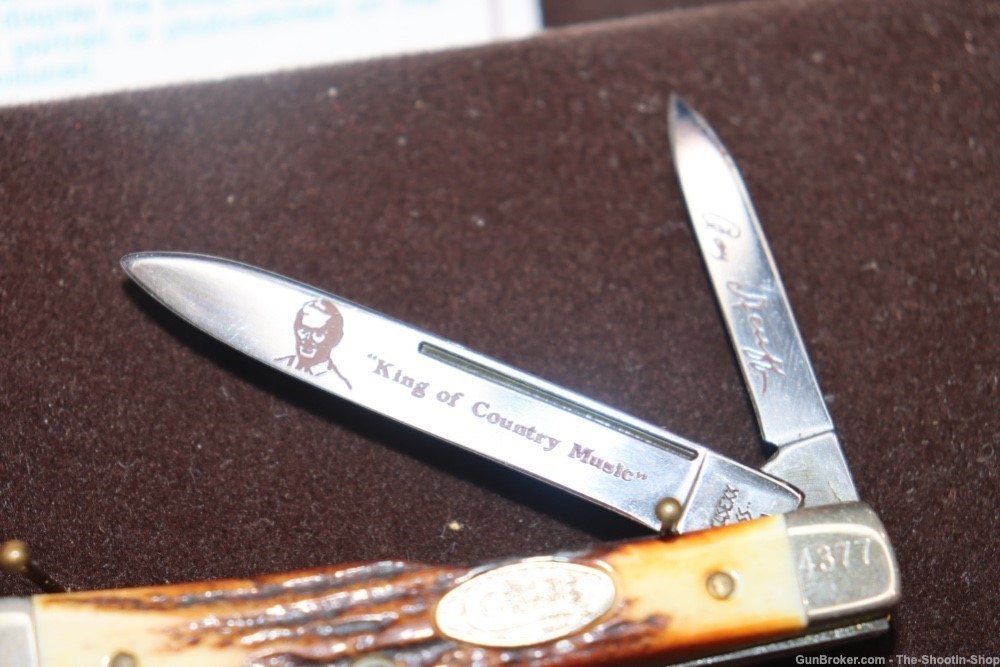 Case XX Roy Acuff Commemorative Gunstock Knife w Music Box Display STAG LE-img-4