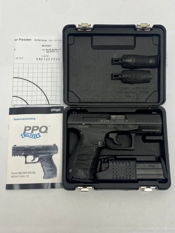 WALTHER PPQ M3 PS 9mm GERMAN IMPORTED 1 OF 127 BAVARIAN POLICE VERY NICE!-img-0