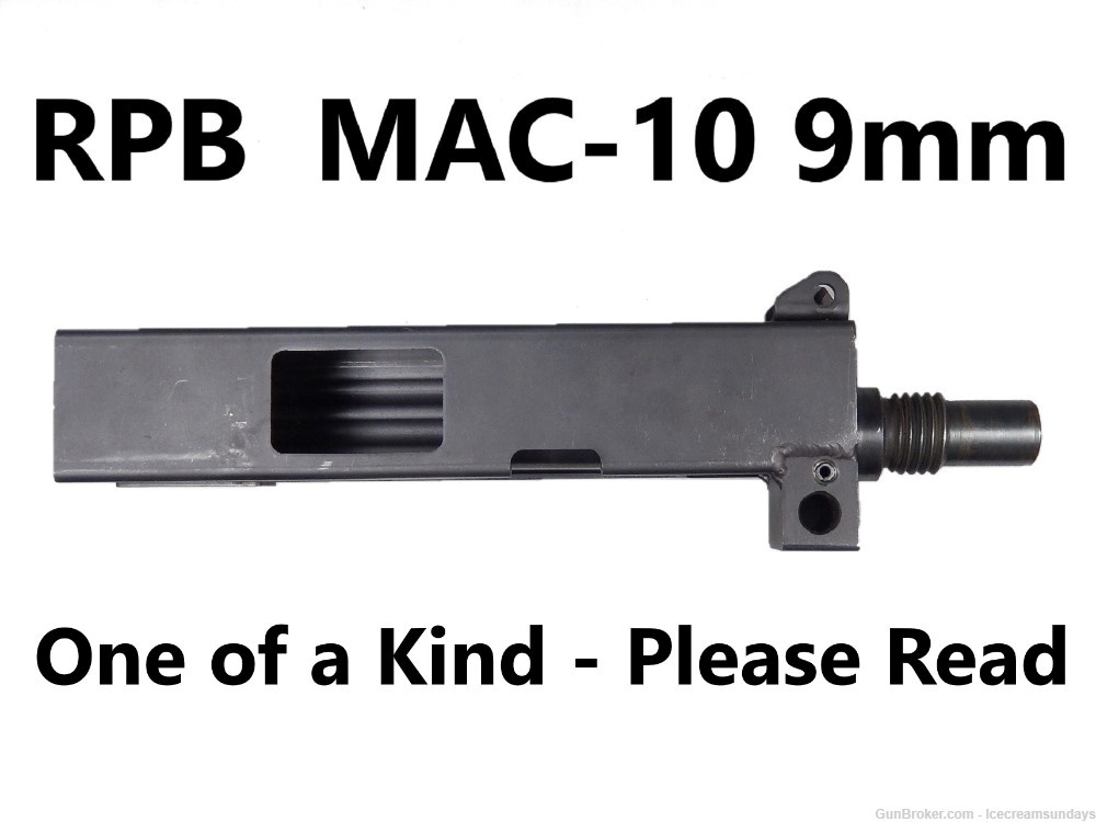 Open-Bolt RPB 9mm Upper MAC-10 Cobray MAC - One of a Kind Barrel-img-0