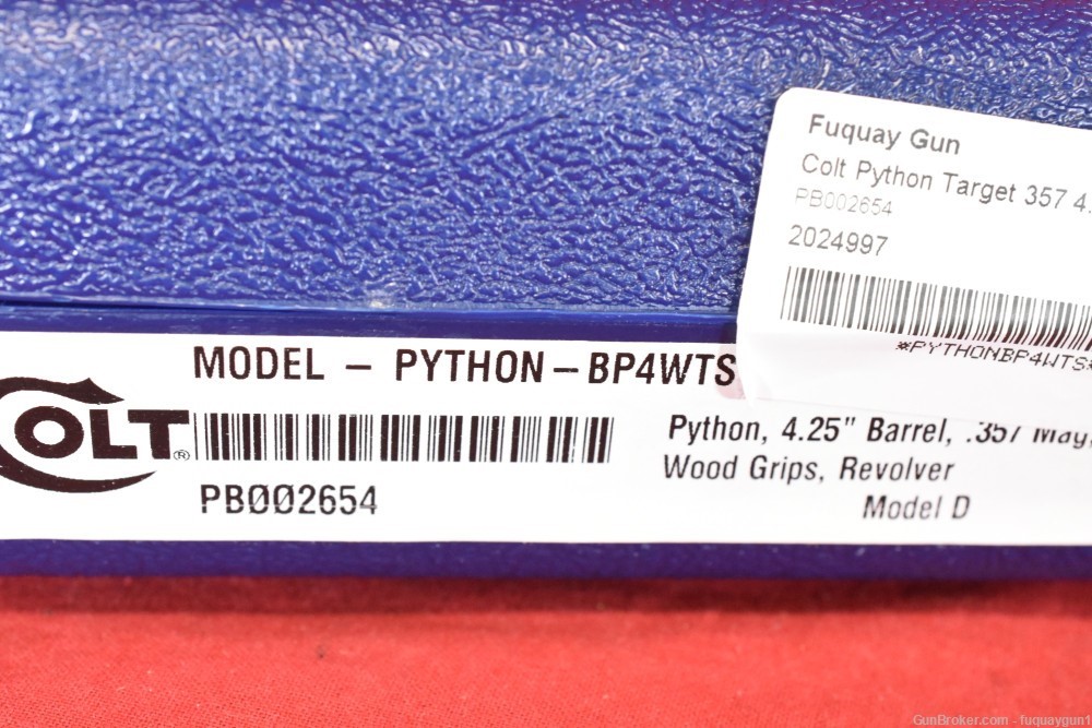 Colt Python Blued 357 Mag 4.25" 6-shot PYTHON-BP4WTS Python-Python-img-9