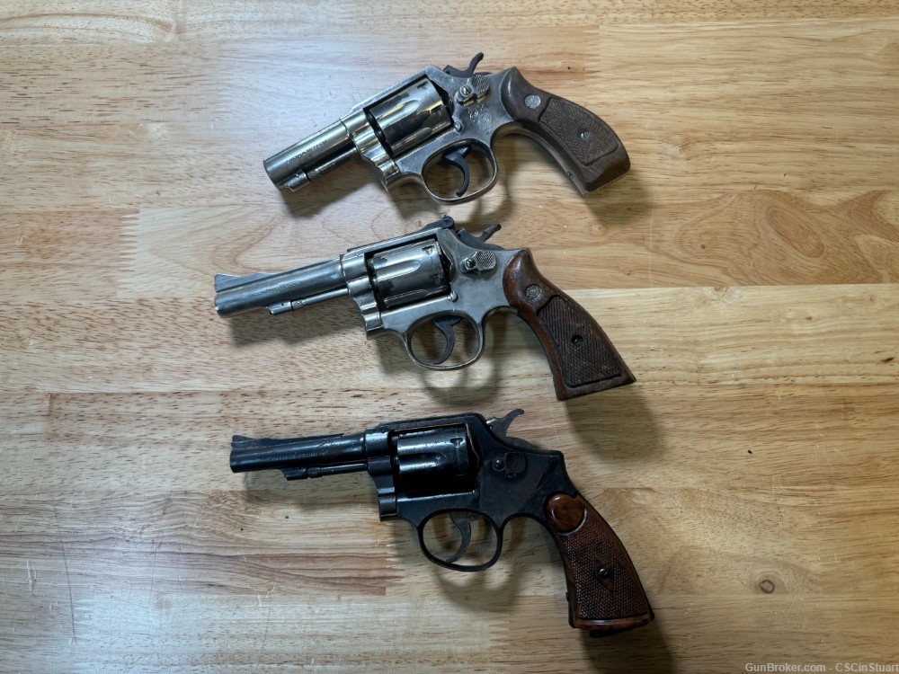 3 Smith & Wesson S&W Revolvers - 13-3 .357, 15-3 .38 spec, Victory .38?-img-4