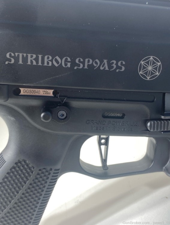 Stribog SP9A3S 9x19 semi auto pistol with 3 magazines and case-img-3